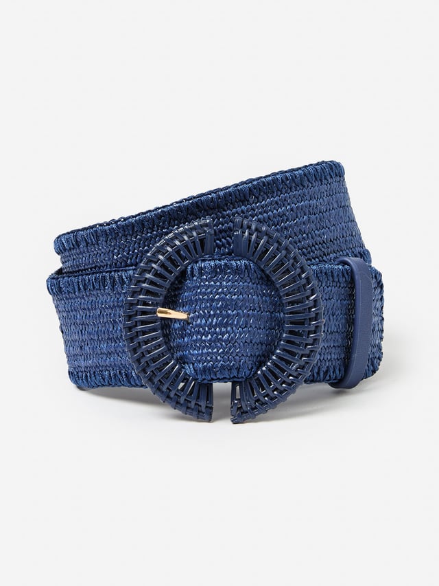 Navy Solid Millie Grasscloth Belt | Women's Belts \u0026 Jewelry | J.McLaughlin