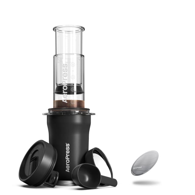 Go Plus Travel Coffee System & Stainless Steel Filter Bundle