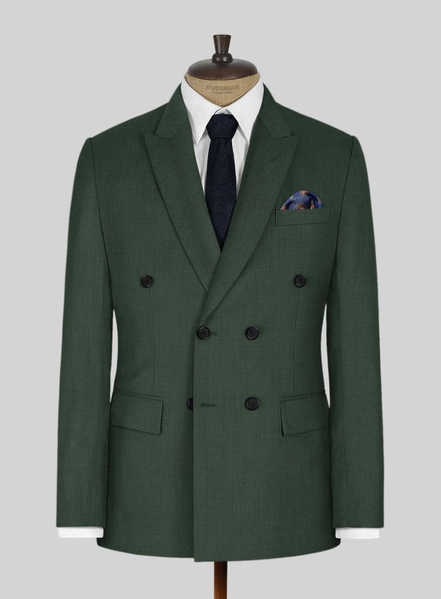 Napolean Green Wool Double Breasted Jacket
