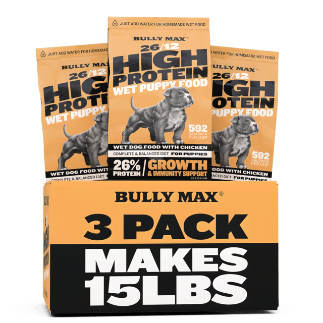 Bully Max 26/12 High Protein Wet Puppy Food -  3 Pack