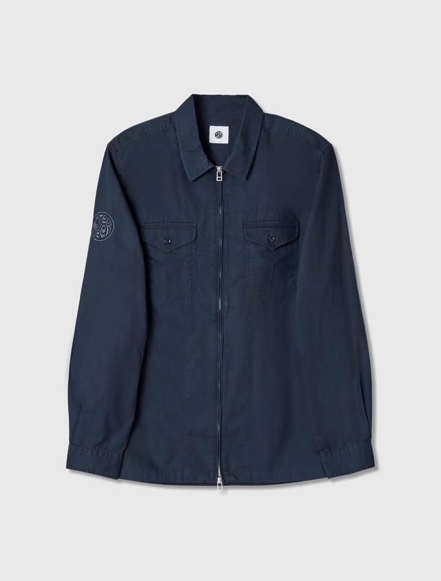 Navy Armstrong Zip Overshirt