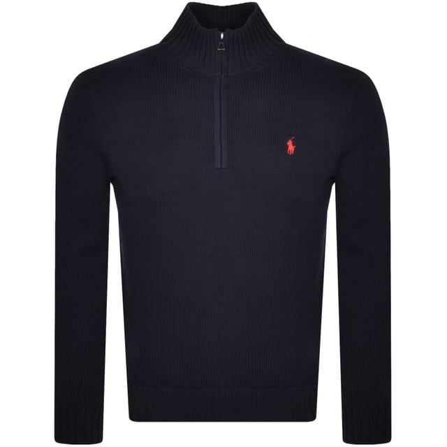 Ralph Lauren Half Zip Knit Jumper Navy