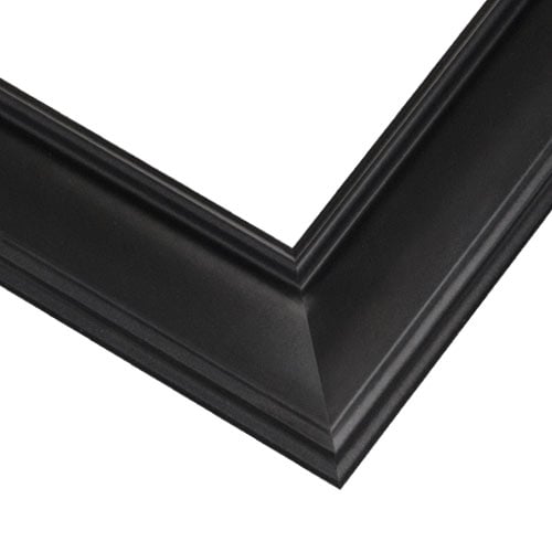 Custom Black Wood Picture Frame with Ribbing | Custom Sizes Available | pictureframes.com