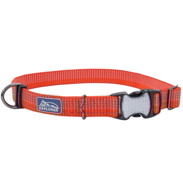 K9 Explorer® Brights Reflective Adjustable Dog Collar, Red Large