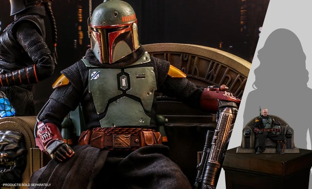 Mandalorian™ Boba Fett (Repaint Armor) and Throne Sixth Scale Figure by Hot Toys