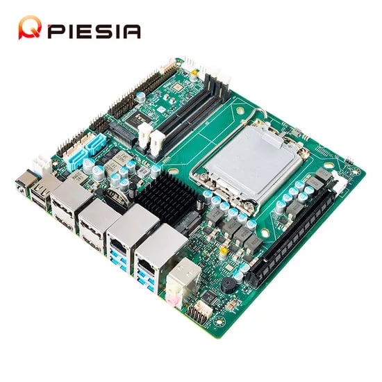 Piesia 12th Gen LGA1700 H610 Q670 Industrial Mini-Itx Motherboard 2 LAN 2DDR5 X86 Kiosk Vending Machine Motherboard with Pcie4.0 2*HD/Dp