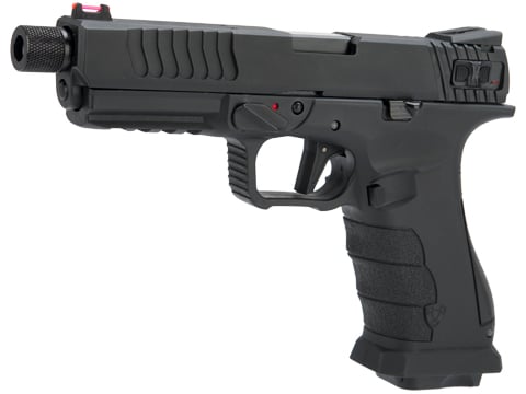APS XTP Shark Full Automatic Select-Fire Full Metal Co2 Gas Blowback Airsoft Pistol (Color: Black / Standard Grip / CO2)