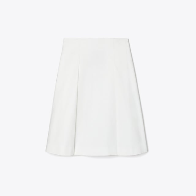 Pleated Twill Skirt