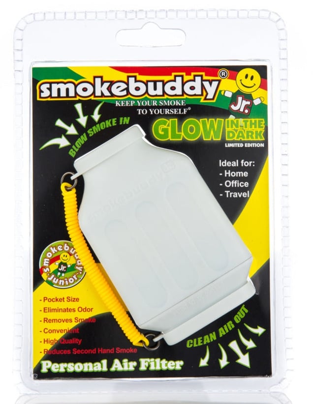 White Glow in The Dark Smokebuddy Junior