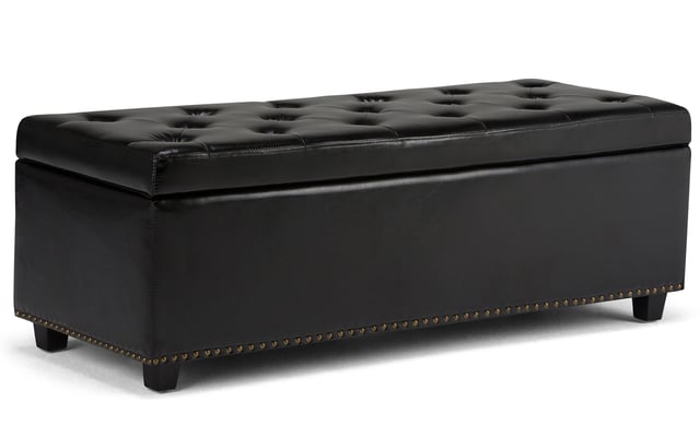 Hamilton Storage Ottoman in Vegan Leather