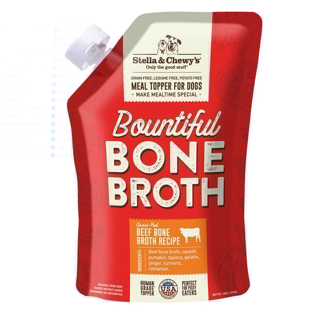 Stella & Chewy's Bountiful Bone Broth All Life Stages Dog Food Topper - Beef