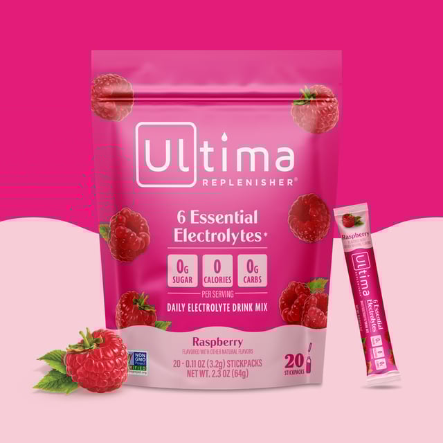 Raspberry electrolyte drink mix