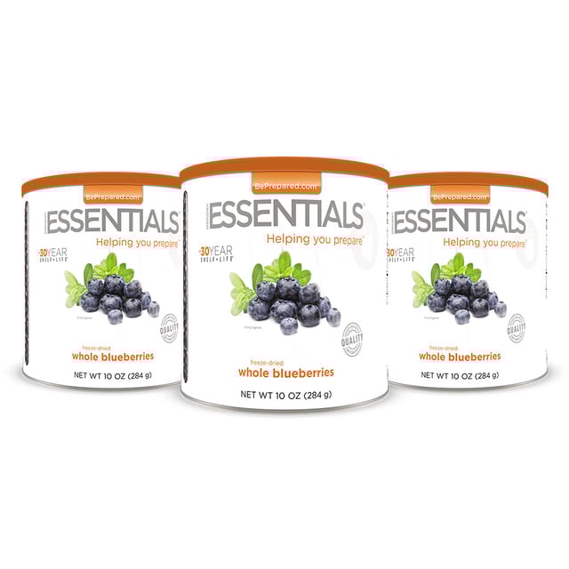Emergency Essentials® Freeze-Dried Whole Blueberries Large #10 Can 3-Pack