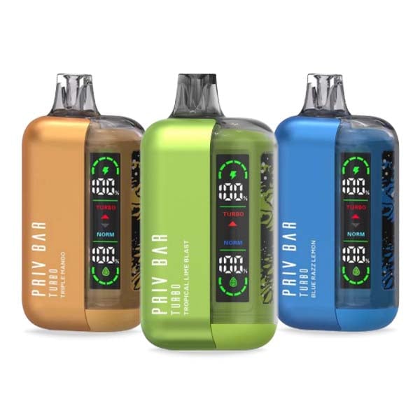Priv Bar Turbo-famous Dr. Pepper Flavor-Alaskan Mint-14 Assorted Flavors