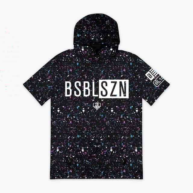 BSBL-SZN Youth Short Sleeve Hoodie V2 - Highlighter Blue