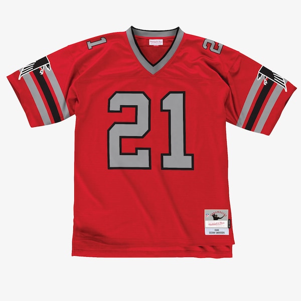 Men's Deion Sanders Red Atlanta Falcons 1989 Legacy Player Jersey