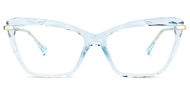 Juliet Cateye Light Blue Eyeglasses and Translucent Frame