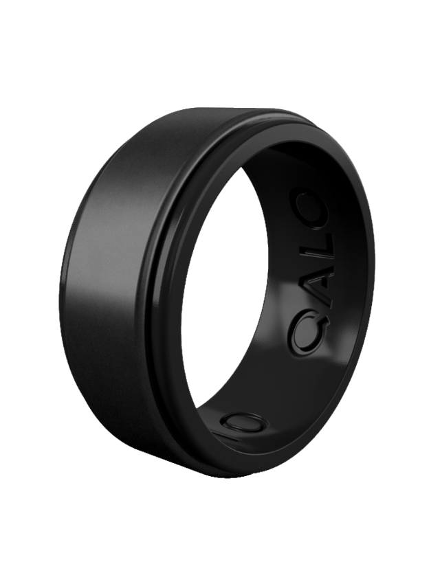 Men's Eva Shockey Polished Step Edge Silicone Ring