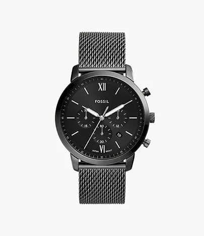Neutra Chronograph Smoke Stainless Steel Mesh Watch