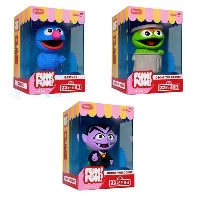 Sesame Street FUN! FUN! Wave 01 - Grover, Oscar the Grouch & Count Von Count