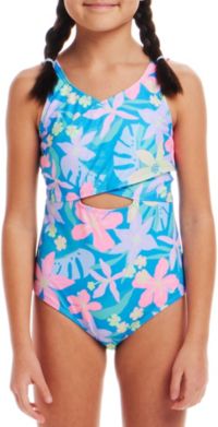 Andy & Evan Girls' Crisscross One-Piece Swimsuit