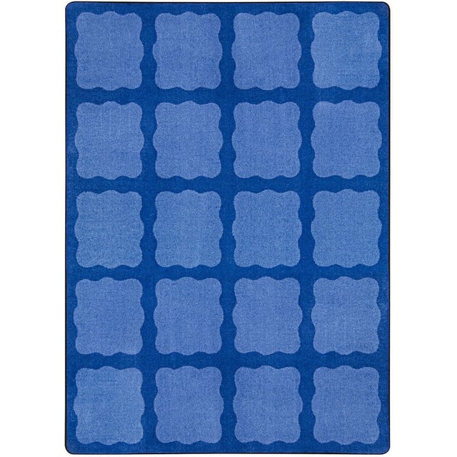 Joy Carpets Kid Essentials Simply Squares 5' 4" x 7' 8" Multicolored Rectangular Area Rug