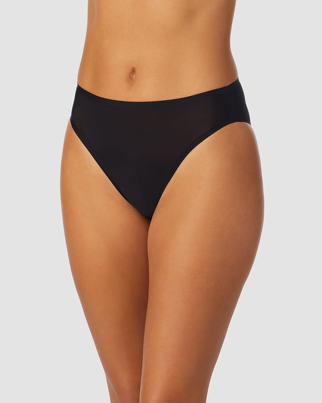 Heavenly Stretch Hi Cut Brief - Black