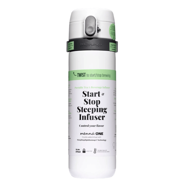 Mennä One Start & Stop Steeping Infuser Lock Top Travel Mug