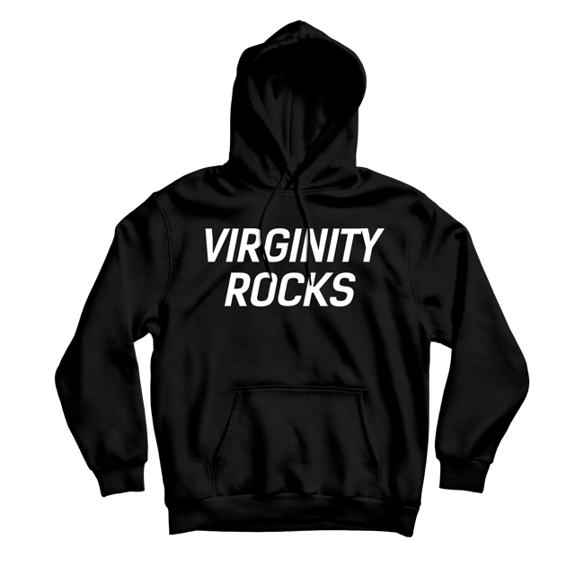 Virginity Rocks Black Hoodie