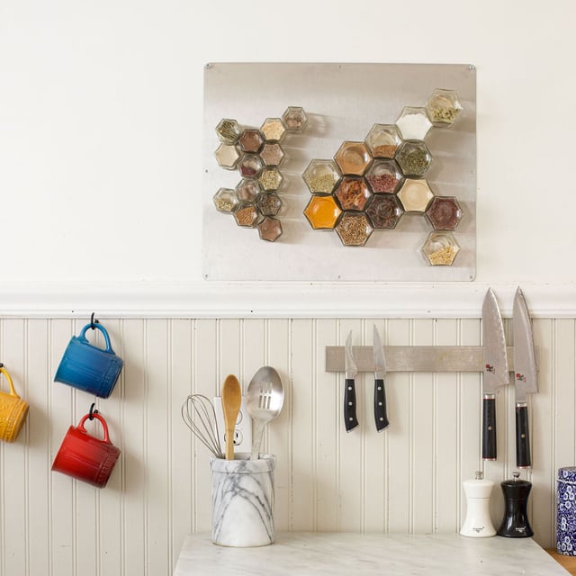 Empty Magnetic Spice Rack Bundle — Small & Large Magnetic Jars