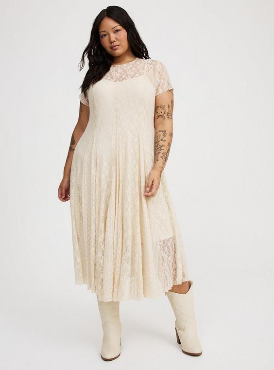 Mix Lace Maxi Dress