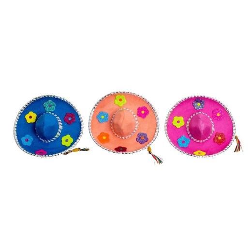 6" Sombrero with Foam Flowers