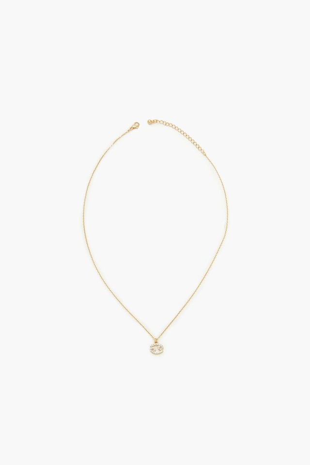 Rhinestone Zodiac Charm Necklace