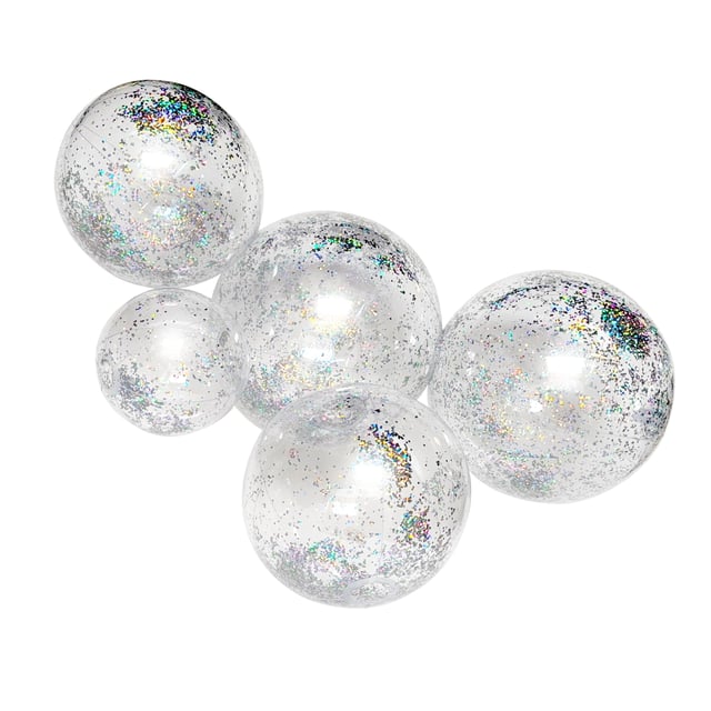 SHIPS 7/25-8/8 • Balloon Garland: 5-Cluster with Glitter in Clear (Transparent) • FINAL SALE