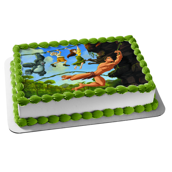 Disney Tarzan Turk Jane Professor Jungle Edible Cake Topper Image ABPID53191