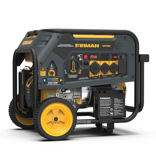 Dual Fuel Portable Generator 7500W Electric Start 120/240V
