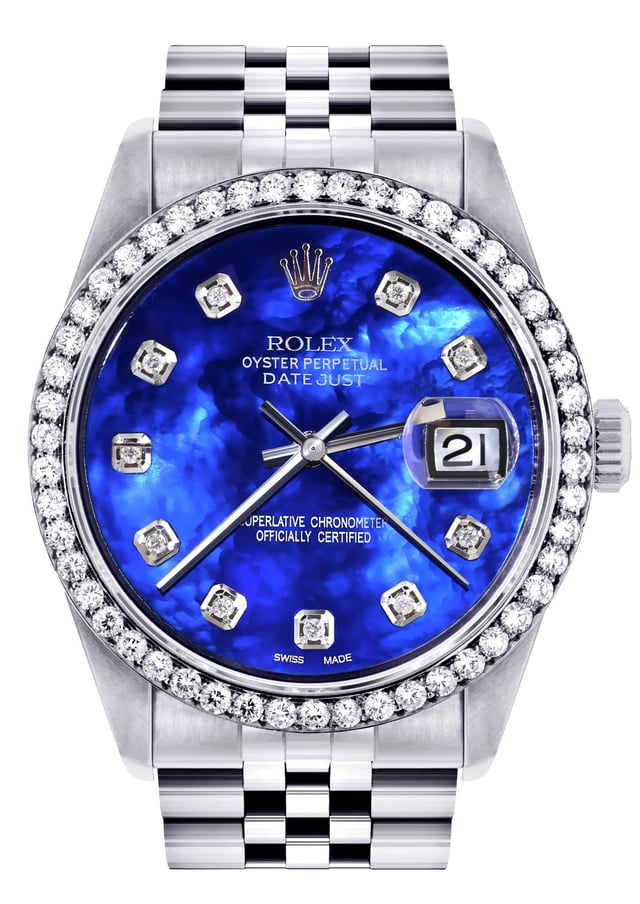 116200 | Rolex Datejust Watch | 36Mm | "Who Cares I'm Already Late" Custom Dial | Oyster Band