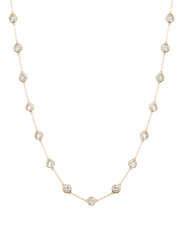 CLEMENCE, 7.50 CARAT 15 STONE STRAND NECKLACE, GOLD