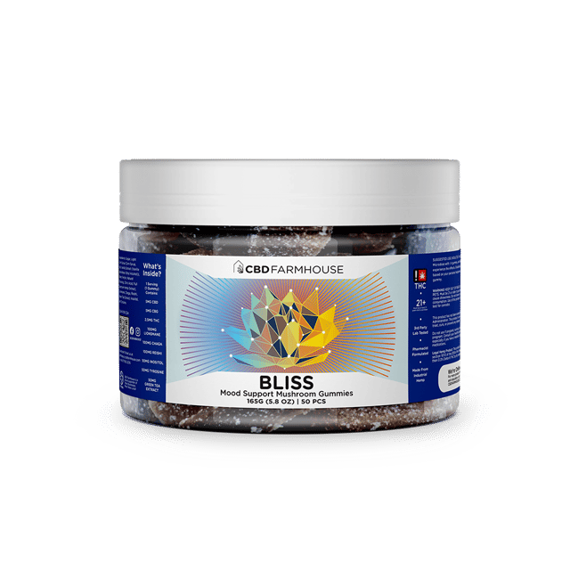 CBD Farmhouse - Bliss Mood Boosting Mushroom Gummies 50PC