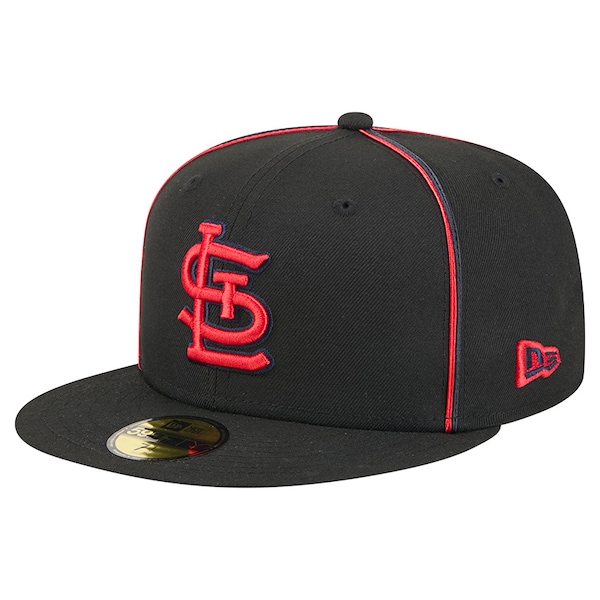 St. Louis Cardinals New Era Soutache 59FIFTY Fitted Hat - Black