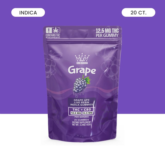GRAPE DELTA-9 GUMMIES - LIVE RESIN INDICA
