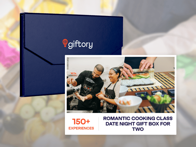 Romantic Cooking Class Date Night Gift Box for Two