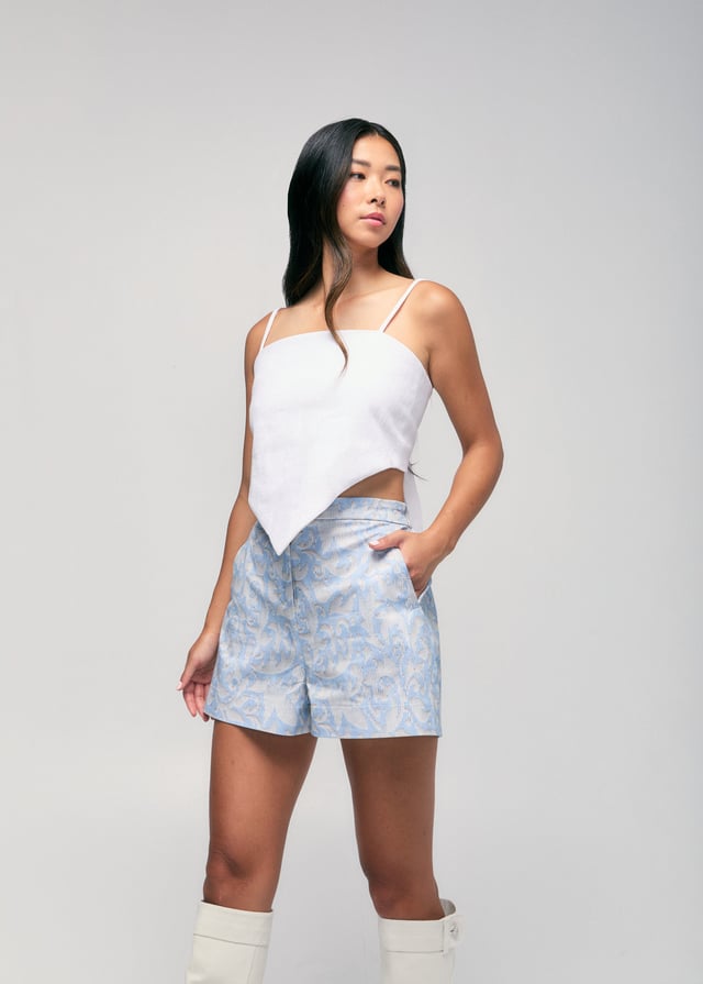 Linen Canvas Handkerchief Top