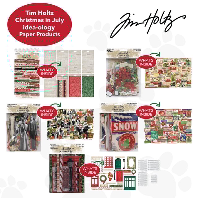 Tim Holtz Christmas in July idea-ology Paper Products Bundle