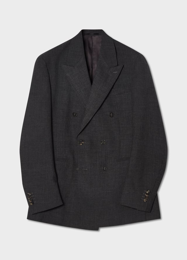 Daniel High Twist DB Suit Jacket - Mid Grey