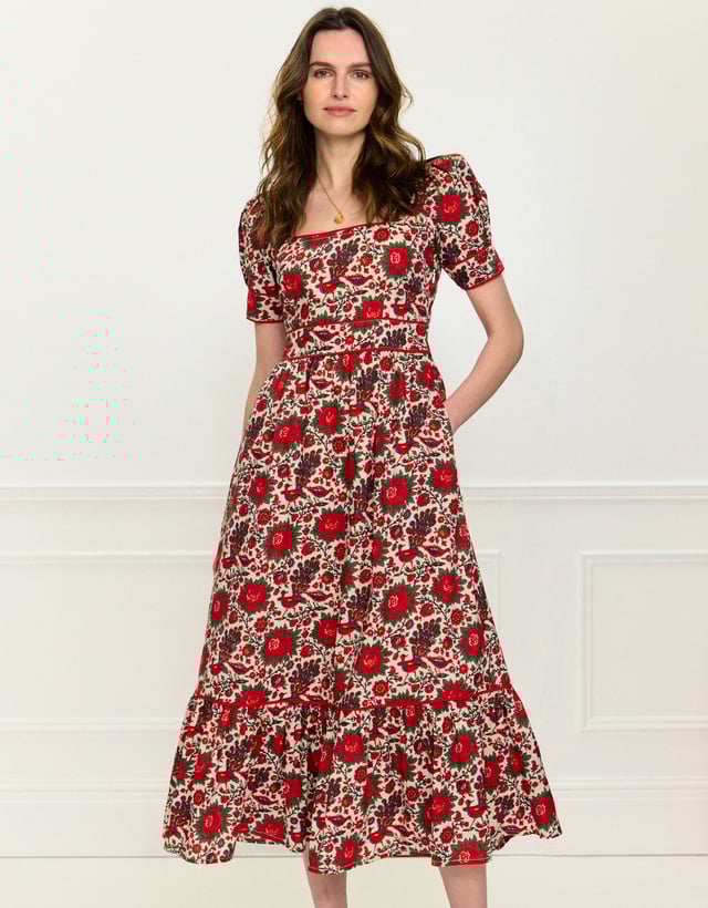 Peony Bird Evelyn Dress
