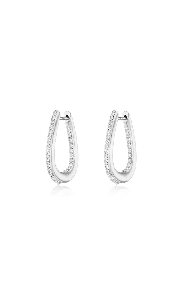 Sterling Silver Diamond Earrings