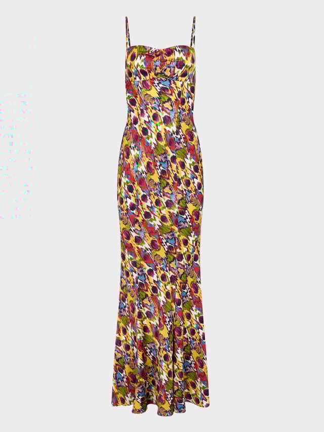 Renee Long Dress in Astilbe Rouge