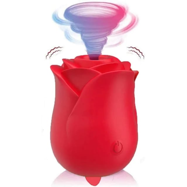 Licking &amp; Sucking Rose Vibration Toy