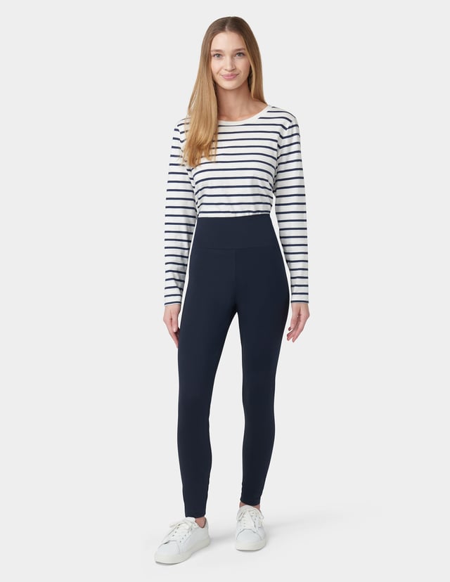 Travel Wide Waistband Cotton High Waist Leggings